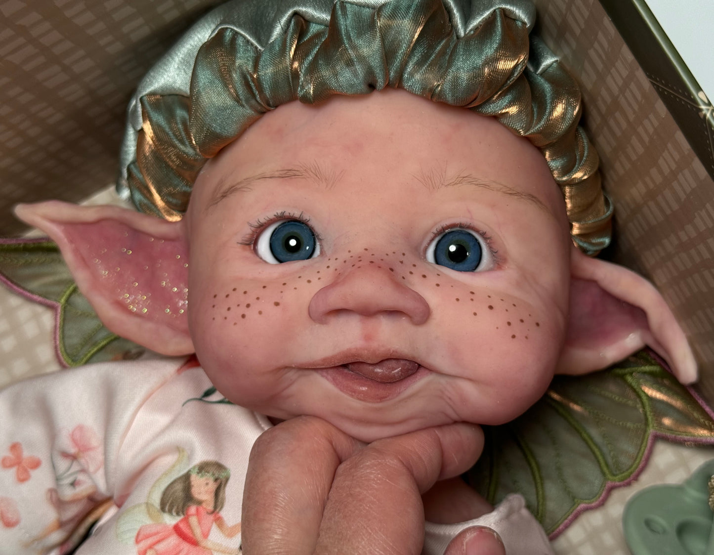 PINK BOWS TINY TOES ART DOLLS